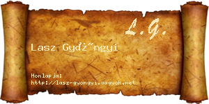 Lasz Gyöngyi névjegykártya